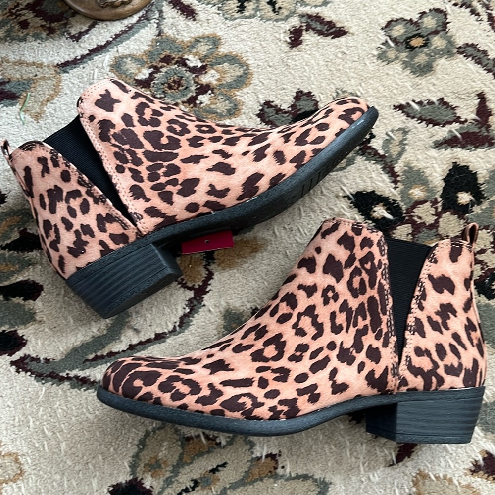 Women’s leopard ankle boots